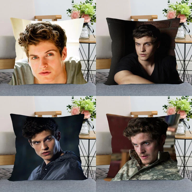 

Custom Daniel-Sharman Zipper Pillowcase Home Decoration Satin Fabric Square Pillowcase 40x40cm Bedroom Pillow Cover 0511