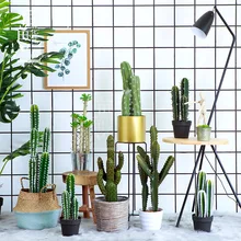 artificial cactus tropical Bonsai plant garden decoration cactus decoration artificial plants with pot Home of decoration