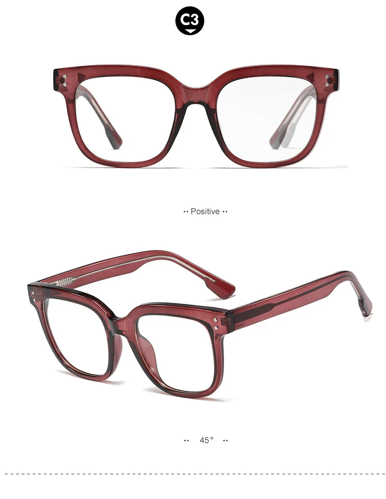 KEHU High Quality Spring Hinge Glasses Women Brand Ultralight TR90 Eyeglasses Frame Ladies Fashion Square Glasses Frame XH163
