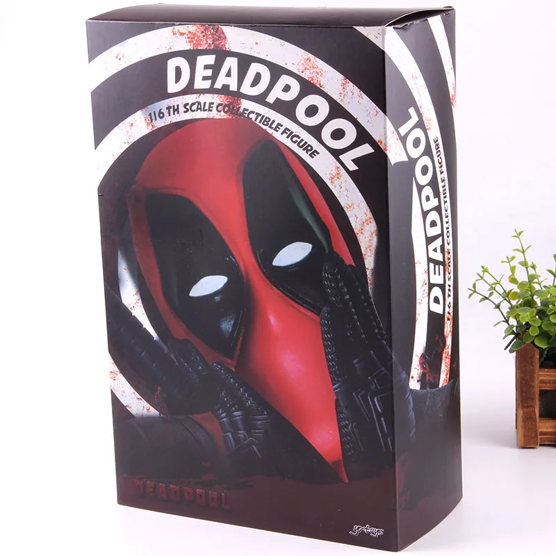 Marvel Дэдпул 1/6th весы рисунок фильма «Дэдпул»; рубашки с героями комиксов Марвел, фигурку “Дэдпул” ПВХ Коллекционная модель игрушка - Цвет: with colorful box