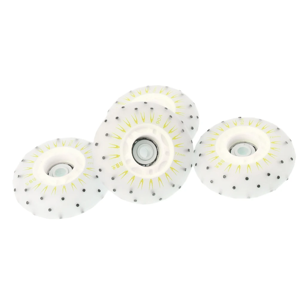 4pcs Multicolour Flashing Roller Replacement PU Flash Speed Skating Wheels Light Up Wheels for Adults Kids Roller Wheels