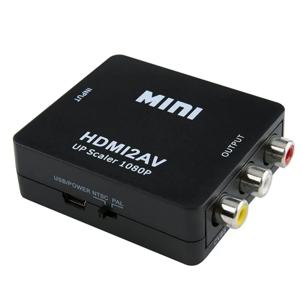 1080P мини HDMI к VGA к RCA AV композитный адаптер конвертер с 3,5 мм аудио кабель VGA2AV/CVBS+ аудио к ПК HDTV конвертер
