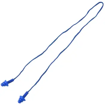 

Blue Stretchy String Silicone Swim Ear Plugs w Storage Case