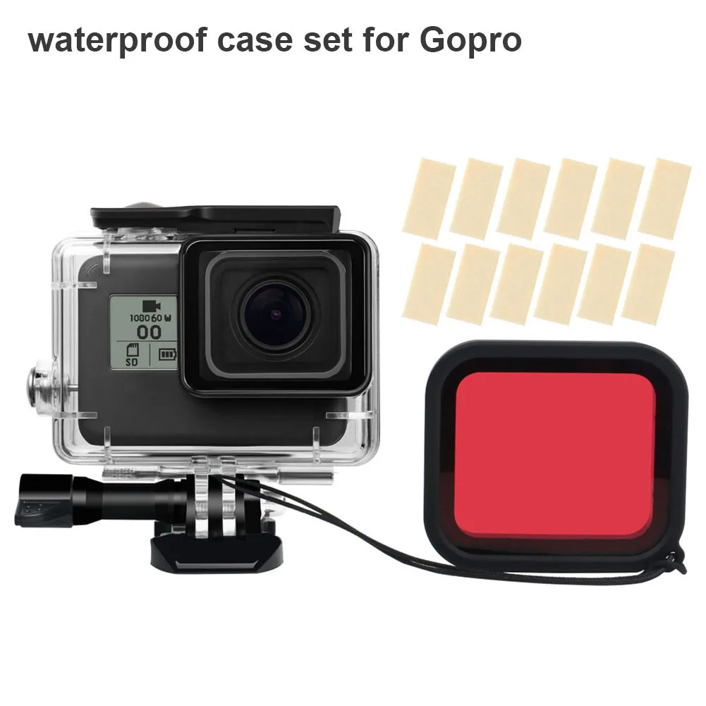 

45m Diving Waterproof Camera Housing Case Accessories Kit for GoPro Hero 7 6 5 FKU66