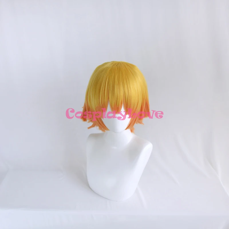 Wig Карнавальный костюм для косплея «Любящий Демон», «убийца киметсу», «Зеницу», «агатсума», карнавальный костюм на заказ для Хэллоуина, рождественские костюмы - Цвет: Wig