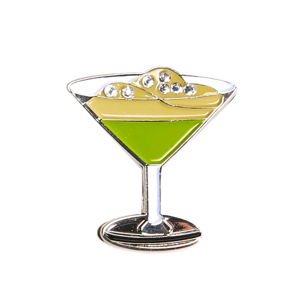 Golf Hat Clip with Detachable Magnetic Golf Marker Wine Glass Pattern Personalized Golf Hat Clips Golf Equipment