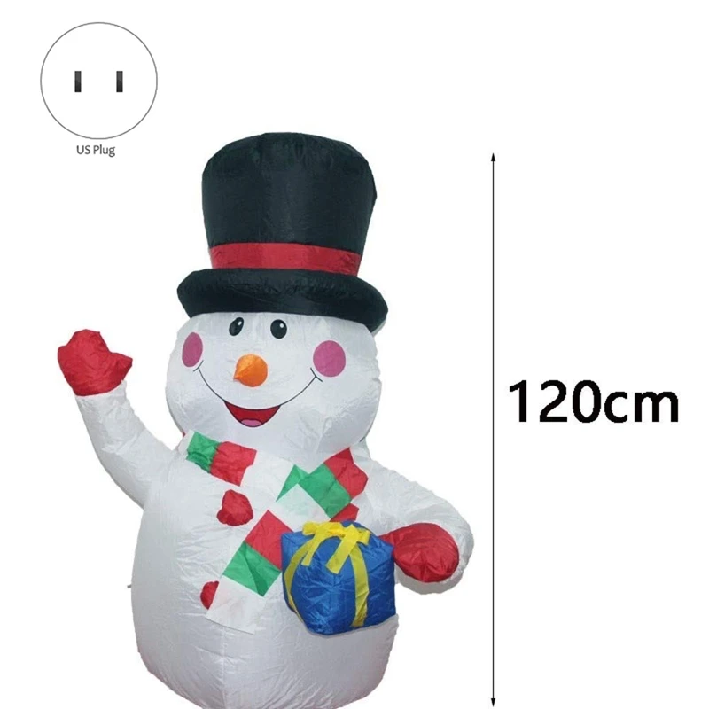 

Hot New 1.2M Large Inflatable Snowman LEDs Inflator for Outdoor Christmas Decor