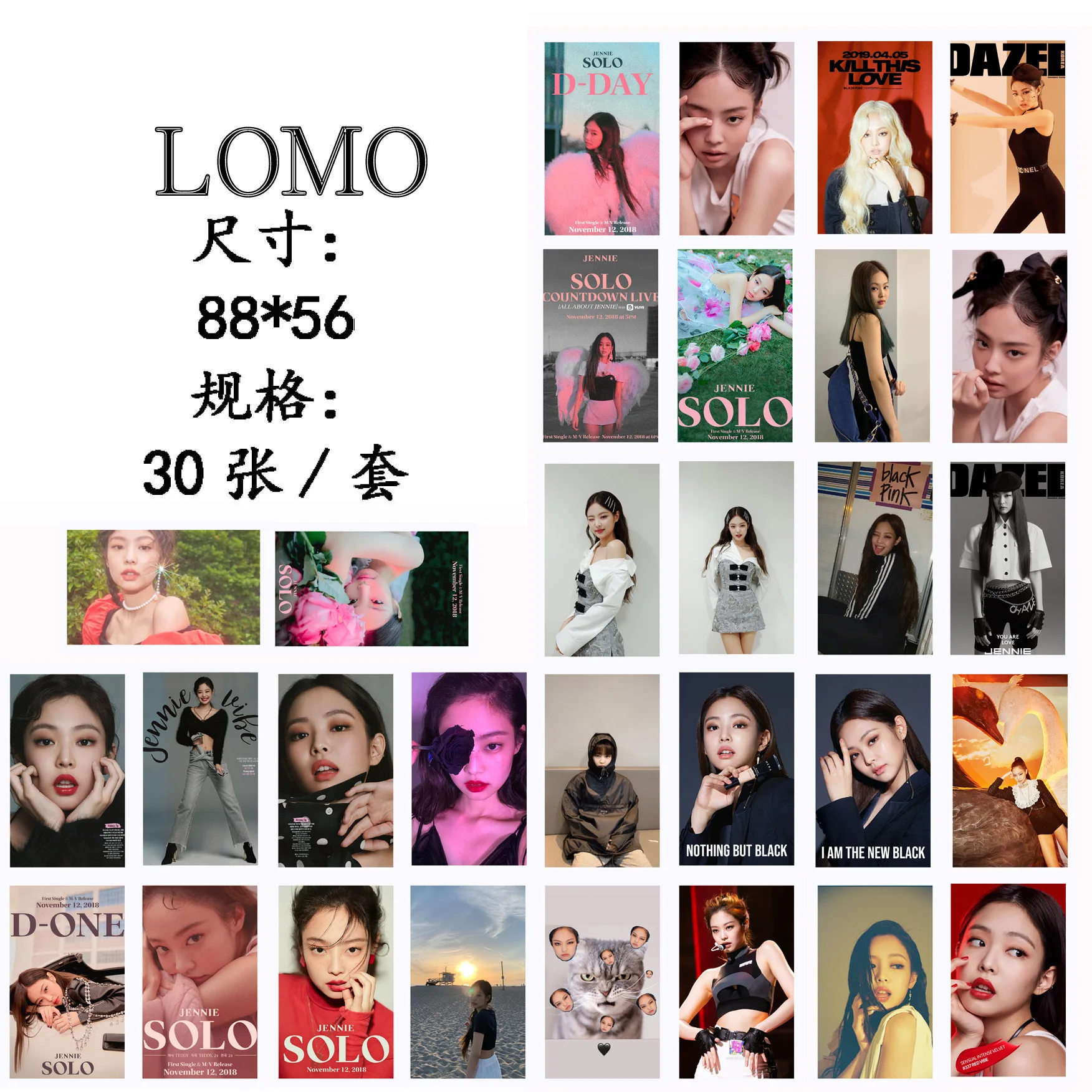 30 шт./компл. K-pop черно-розовая Фотокарта модный альбом kill this love Высококачественная Фотокарта blackpink kpop lomo card новое поступление