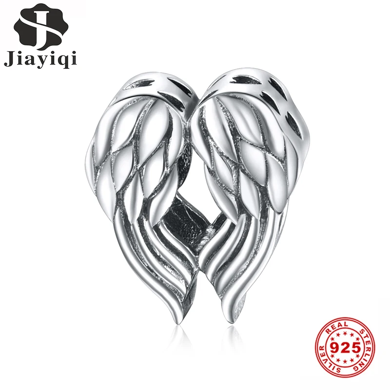 Jiayiqi новые серебряные крылья серебряные бусины 925 пробы подходят для женщин Pandora талисманы браслет DIY 925 серебряные ювелирные изделия подарок