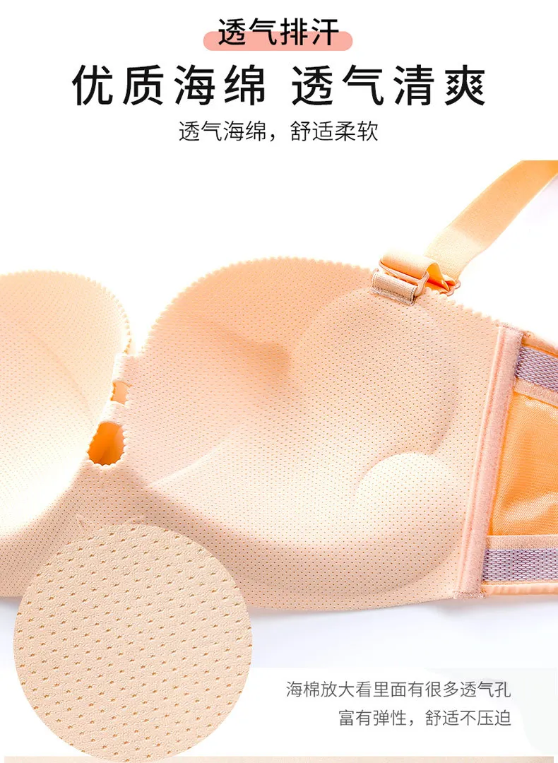Sutiã sem Costura para Mulher Vestido de Casamento sem Fio d e Cup Mais Tamanho Sexy Lingerie Push up Sutiã c Bralette Roupa Interior Insivible 15 mulher lingerie push up sutiã c d