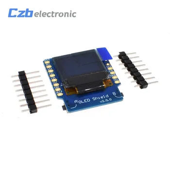 

OLED Shield Display V2.0 For Wemos D1 Mini 0.66" Inch 64X48 IIC I2C Two Button Module