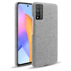 Slim Retro Cloth Hard Phone Cover for Huawei Honor 10x Lite - 6.67'' (Light Gray)