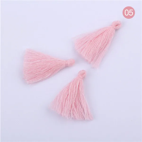 Color No.5 50 шт./лот красочные 3 см мини хлопок кисточкой DIY ювелирные изделия браслет для изготовления ключей бахрома отделка Ремесло кисточки Швейные аксессуары - Цвет: Color No.5