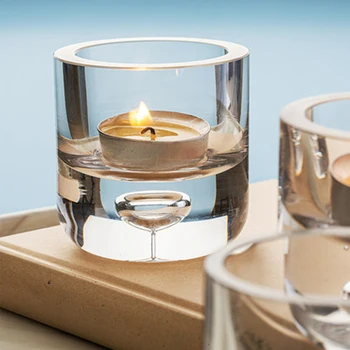 

Crystal Luxury Wax Candle Glass Jars Candlestick Candle Holders For Christmas Wedding Birthday Candlelight Dinner Home Decor