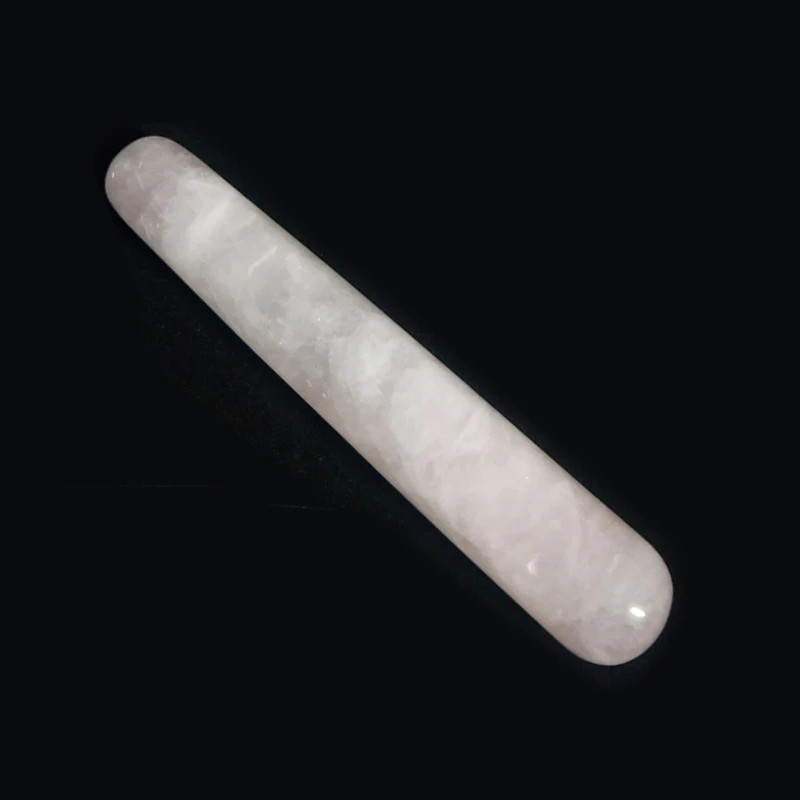 White Rose quartz Натуральный розовый кварц палочки для Йони нефрит Кристальный массаж палочка Вагинальные мышцы подтяжка массаж камень Guasha Инструмент Массажер для акупунктуры - Цвет: White Rose quartz