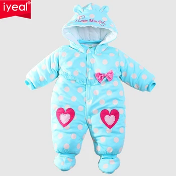 

IYEAL Baby Winter Romper cotton-padded One Piece Newborn Baby Girl Warm Jumpsuit Autumn Fashion baby's wear Kid Climb Clothes
