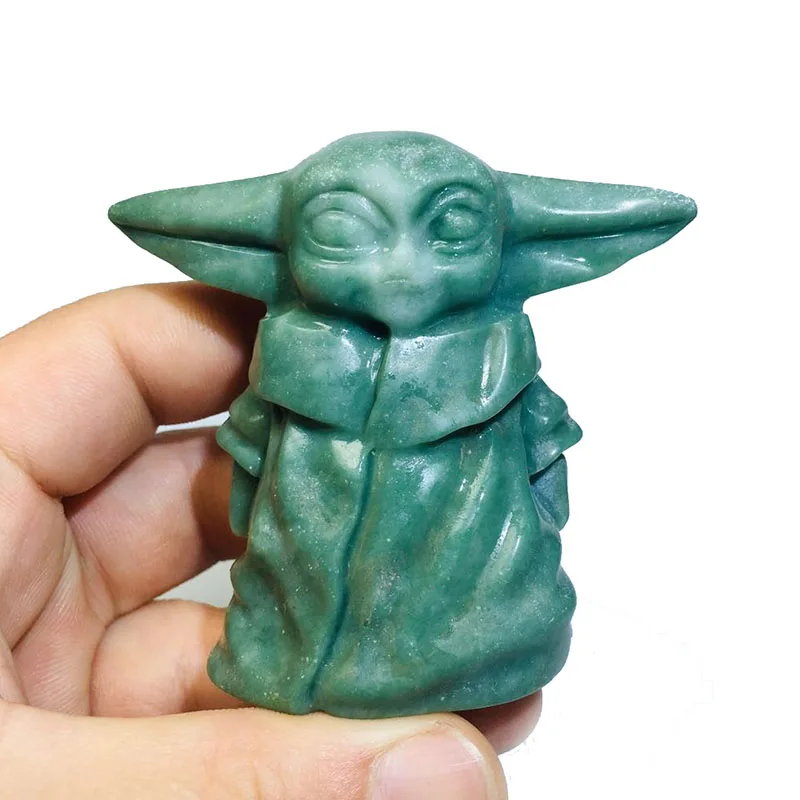 Wholesale Natural Jasper Stone Carved Green Yoda Figurine Healing Crystal Meditation Animal Jade Statue Home Decor Women Gift Stones Aliexpress