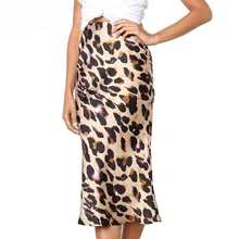 Модная Женская Весенняя леопардовая ретро-юбка с принтом, тонкая Удобная элегантная юбка, Повседневная прямая юбка до середины икры L1118