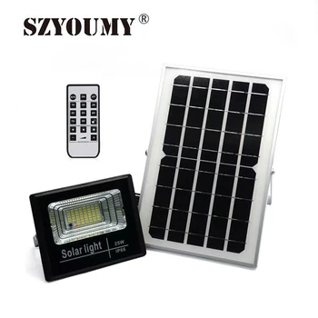 

SZYOUMY Super Bright IP66 Waterproof LED Remote Flood 60W 100W Solar Panel Power Spotlight Outdoor