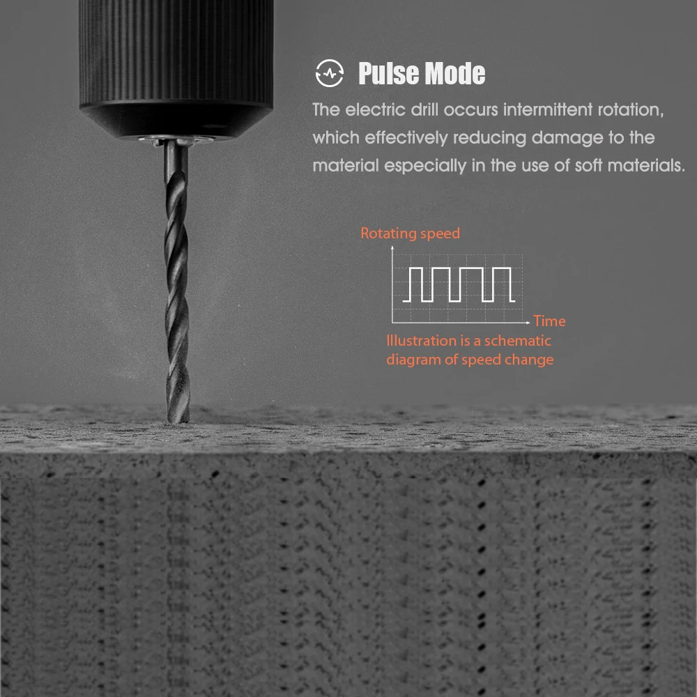 Xiaomi Mijia Type-C Brushless Cordless Electric Drill 2000mAh Smart Display description image 7