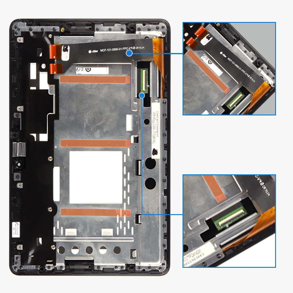 С рамкой для Asus MeMO Pad 10 ME102 ME102A K00F MCF-101-0990-01-FPC-V4.0 ЖК-дисплей панель матричный монитор дигитайзер