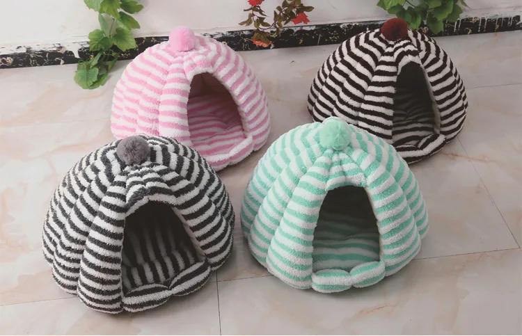 Four Seasons Universal Striped Simple Comfortable Warm Cat Bed Small and Medium-sized Dog Bed House Pet Top Selling Pet Supplies