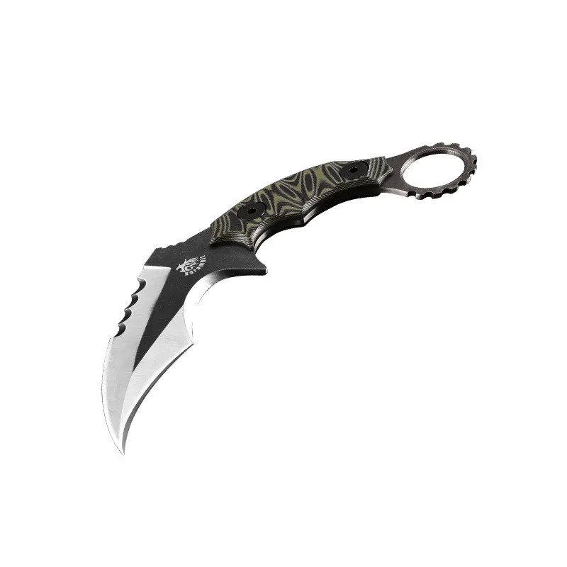 Black HS инструменты Karambit CS GO контр страйк ножи D2 нож для выживания фиксированный balde охотничий нож верхняя часть тактическое снаряжение острые инструменты для кемпинга - Цвет: Black