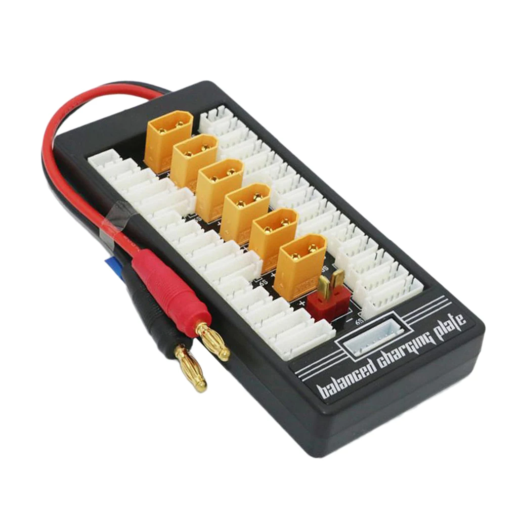Multi 2S-6S Lipo Parallel Balanced Charging Plate Board XT60 Plug for RC Battery Charger IMAX B6, Maxpro x612s, x6 plus UN-A6