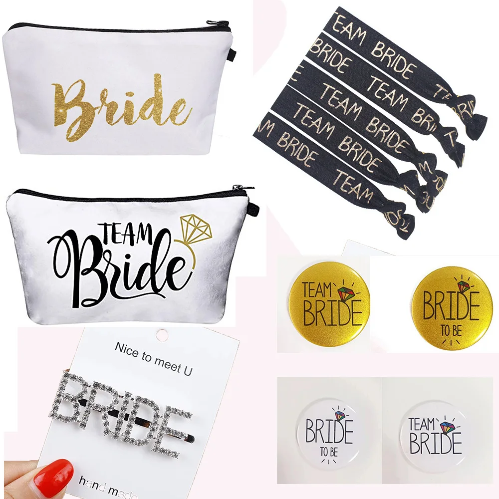 Команда надпись Bride tribe чтобы быть макияж мешок подарка подружки невесты