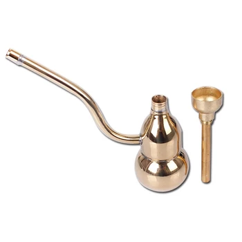 

1pc Multifunctional Coppery Brass Water Pipe Smoking filter Cigarette Holder Gold Mini Hookah Narguile