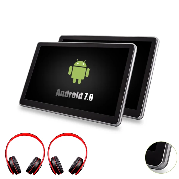 7.0 Silver x 2 Android 7,0/6,0 ультратонкий 1920*1080 HD подголовник ips дисплей wifi четырехъядерный Мультимедийный USB TF автомобильный 11,6 дюймовый дисплей 2 шт - Цвет: 7.0 Silver x 2