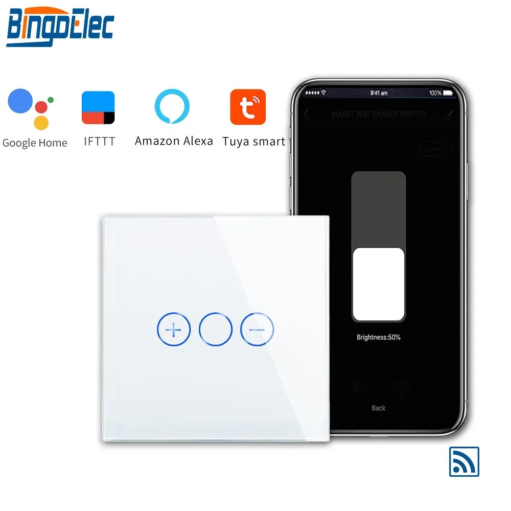Bingoelec WIFI дистанционный диммер беспроводной настенный выключатель для