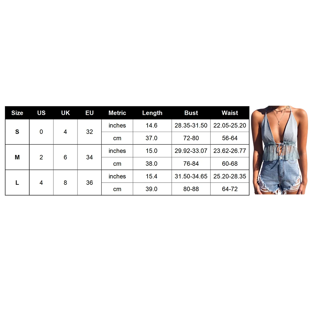 Solid Fashion Crop Top Casual Women Camisole Party Lace Up Sleeveless Hanging Neck Transparent Mesh Sexy Open Back Summer