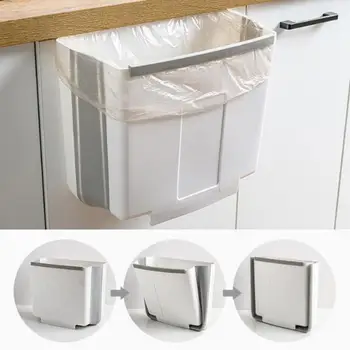 

Kitchen foldable cabinet door hanging sorting trash bin vibrato debris storage bin wet and dry sanitary bin Household Waste Bin