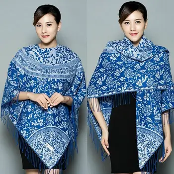 

2020 Trendy Winter Warm Cashmere Women Square Scarf Shawl Wrap Lady Long Tassel Pashmina Personality Versatile Temperament Hot
