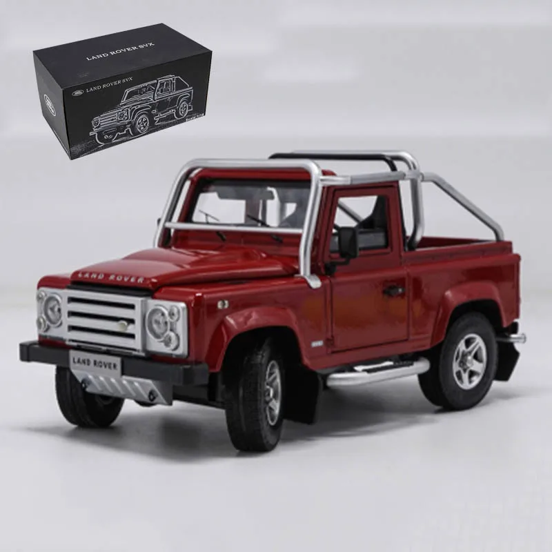 Red Внедорожный пикап 90 классический SVX SUV defender 1/18 масштаб металлический сплав литой автомобиль модель детские игрушки для помещений дисплей - Цвет: Red