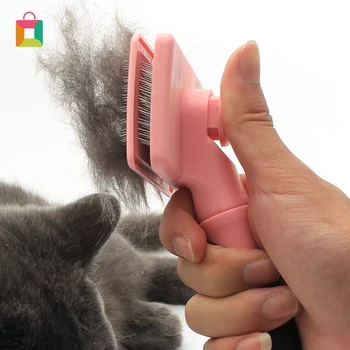 

Pet Comb Stainless Steel Hair Removal Needle Comb Automatic Hair Removal Brush Dog Hair Removal Brush Cat Cleaning Supplies Cozy
