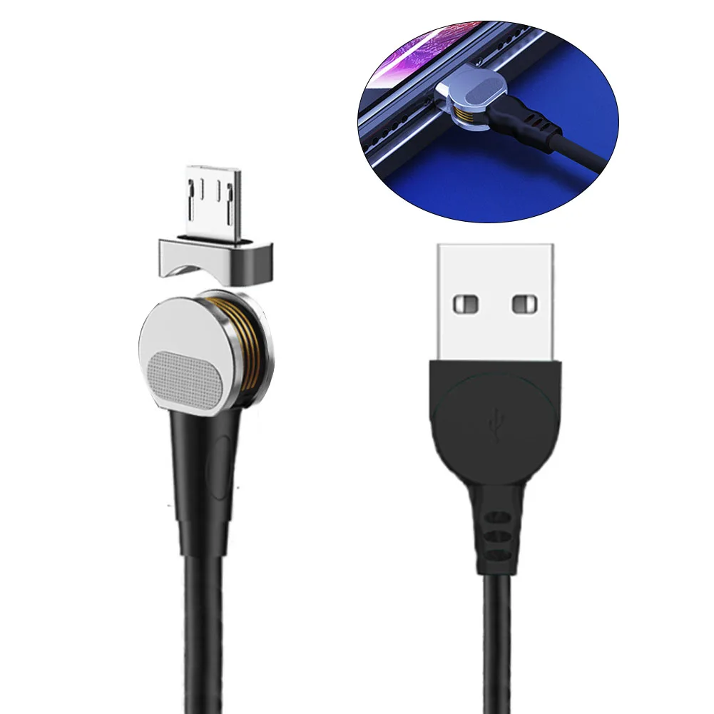 2.4A 180°Free вращения быстрая Беспроводная зарядка Магнитная Тип usb C Micro USB Магнитный кабель провод для iPhone huawei samsung