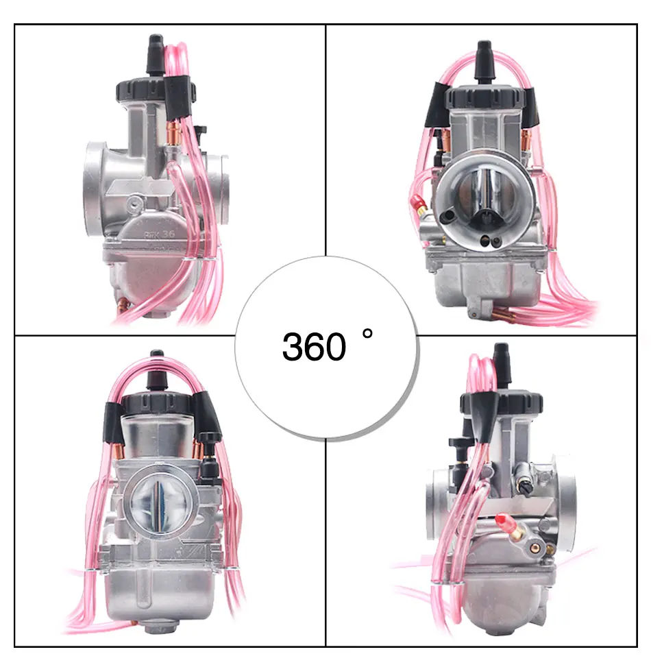 ZS MOTOS МОТОЦИКЛ КАРБЮРАТОР PWK 33 34 35 36 38 40 42 мм с основной струей Набор гоночный карбюратор Универсальный 2T 4T двигатель Байк