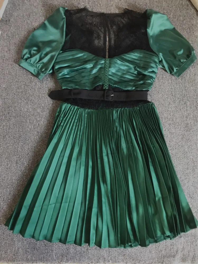 Новое прибытие Зеленый женское платье