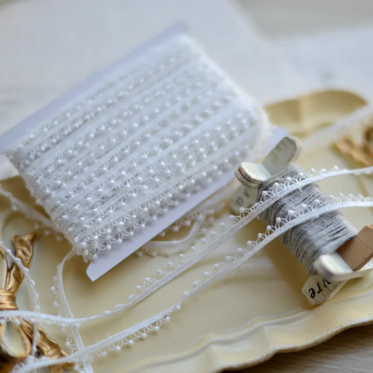 Lace Ribbon Lace Garment Accessories Lace Sewing Supplies Lace Decoration Lace Accessories Lace Sewing Accessories 3 Meters White Water Soluble Lace Applique Trim Embroidery Flower Lace Ribbon DIY Clothing Dress Sewing Decor 6mm