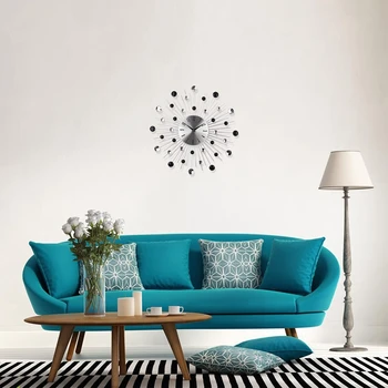 

Wall Clock Watch Modern Design Diamond Fashion Wall Quartz Diy Clock Stickers Living Room Iron Acrylic Creative Vintage Clocks