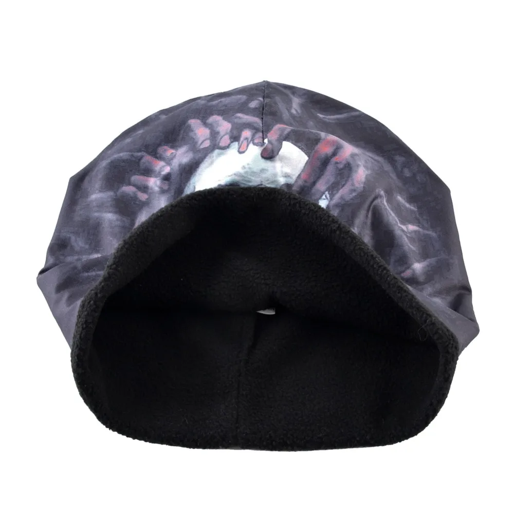 Fashion Skullies Beanies Men Winter Warm Hats For Women Streetwear Skull Pattern Beanies Unisex Hip Hop Bonnet 3D Print Hats