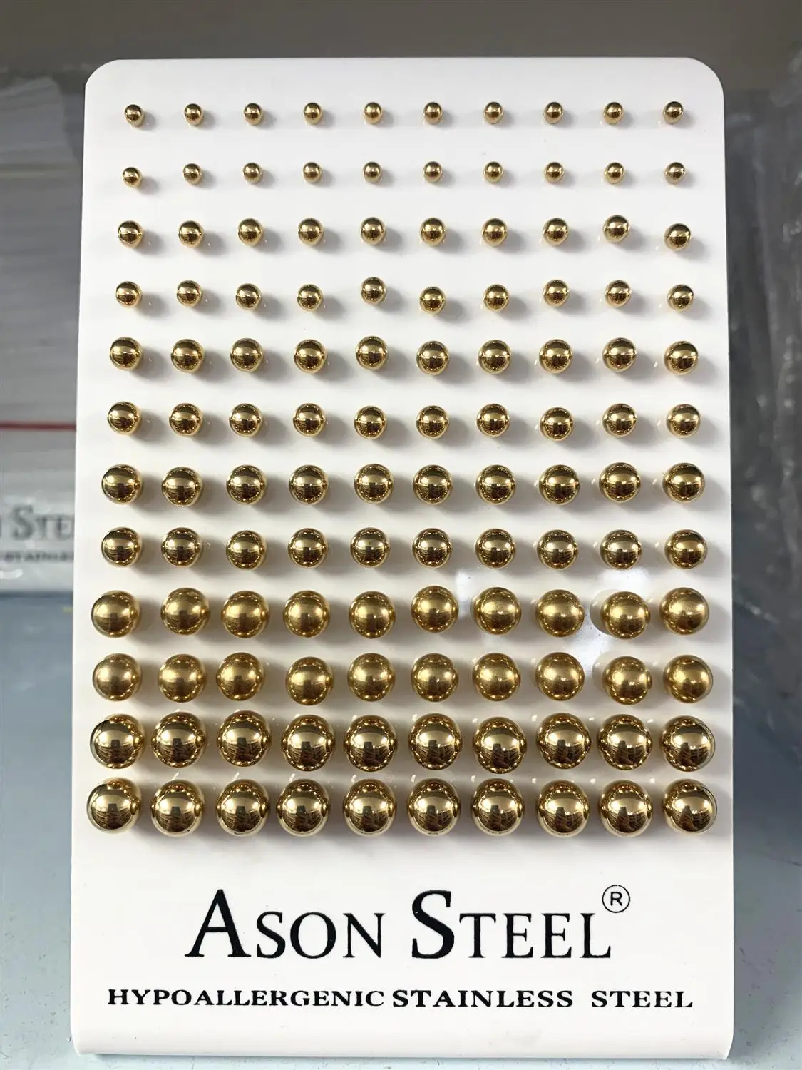Серьги гвоздики ASONSTEEL женские хирургические