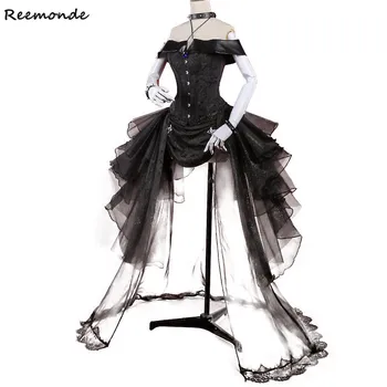 

Games Super Mario Dresses Brothers Boosette Cosplay Costumes Sexy Princess Black Evening Dress Wigs Hair Women Girl Halloween