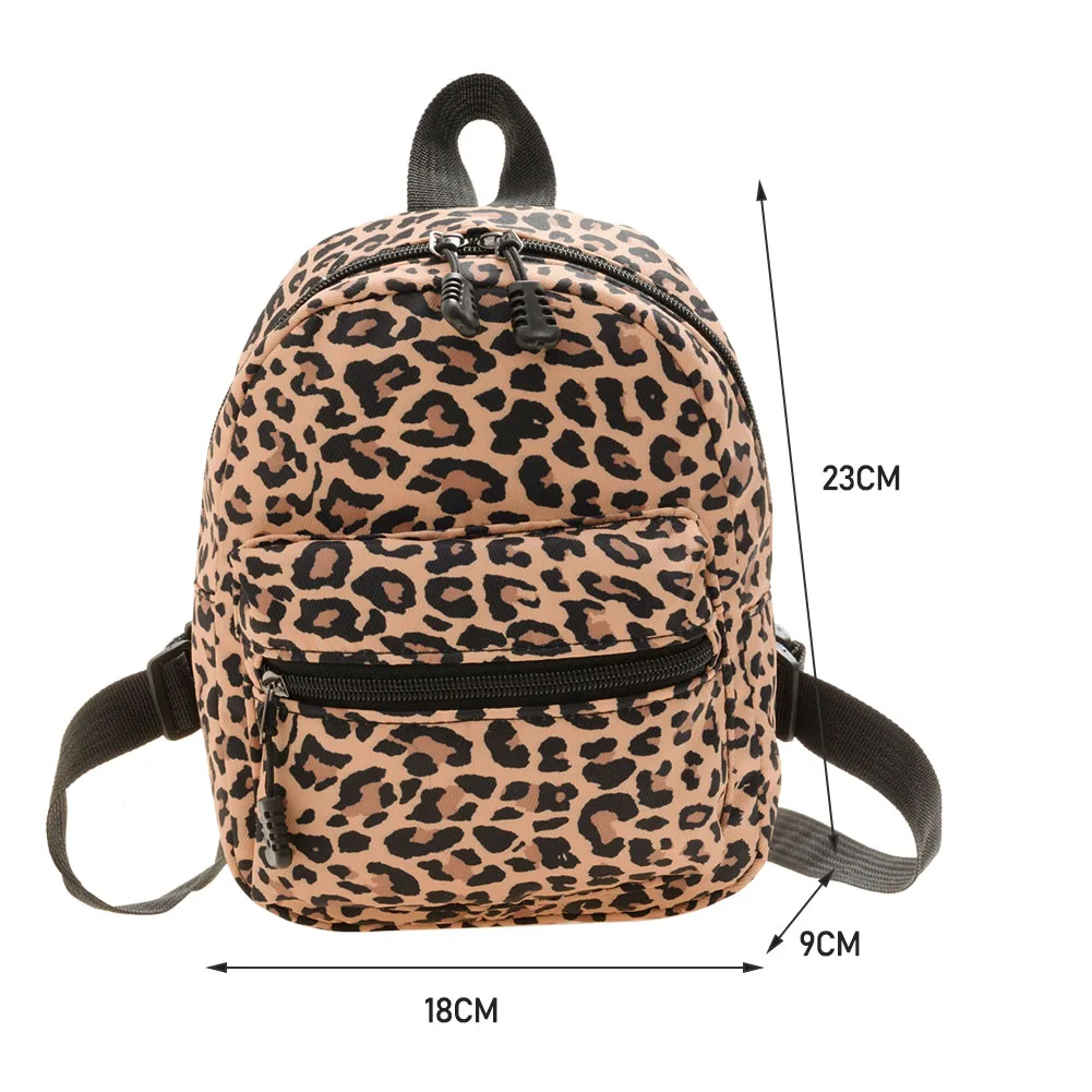 Leopard Square Backpack Purse