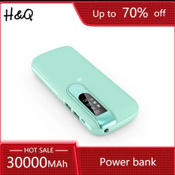 30000 10000mahパワーバンクprotableの大容量の屋外旅行usb充電器液晶デジタル表示led照明powerbankスマートフォン