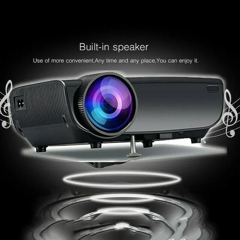 HD 1080P видео проектор портативный Bluetooth умный дом кинотеатр 10000лм Поддержка 3D с европейской вилкой