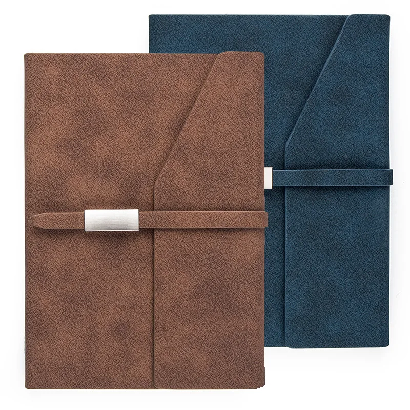 Business Office Notebooks Stationery Loose Leaf Simple Work Journal Leather Diary