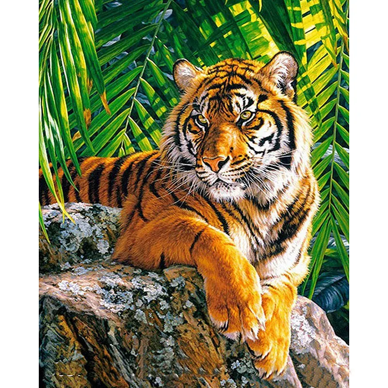 5D DIY Diamond Painting Animal Cat Dog Wolf  Picture Full Drill Diamond Embroidery Mosaic Tiger Cross Stitch Home Decoration